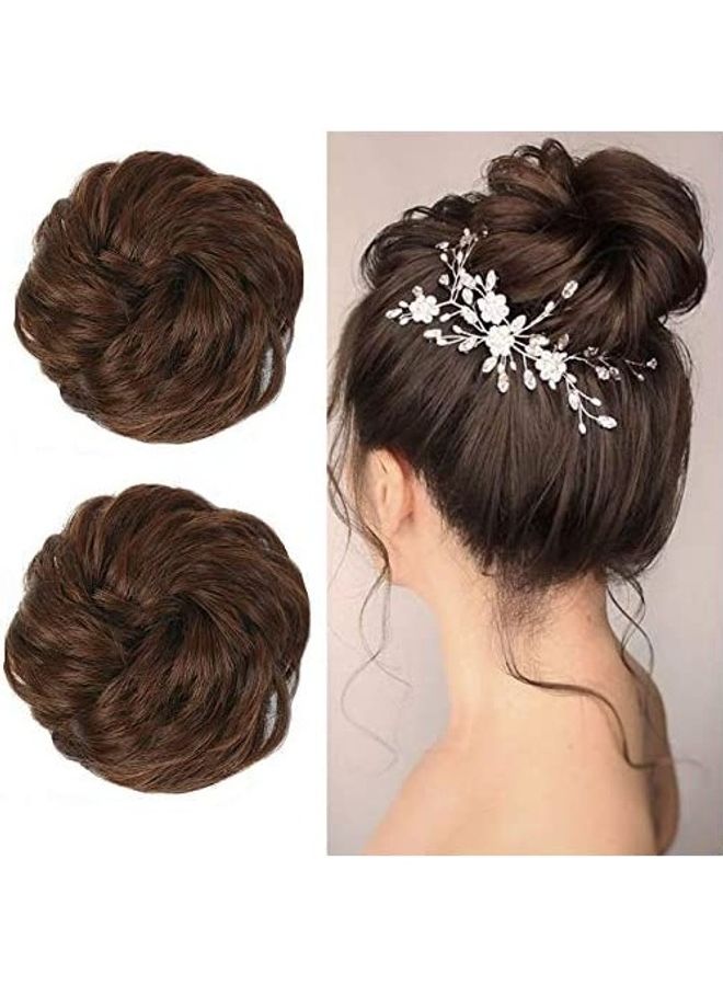 Pack Of 2 Hair Bun Brown 18inch - v1609238099/N43354633A_1