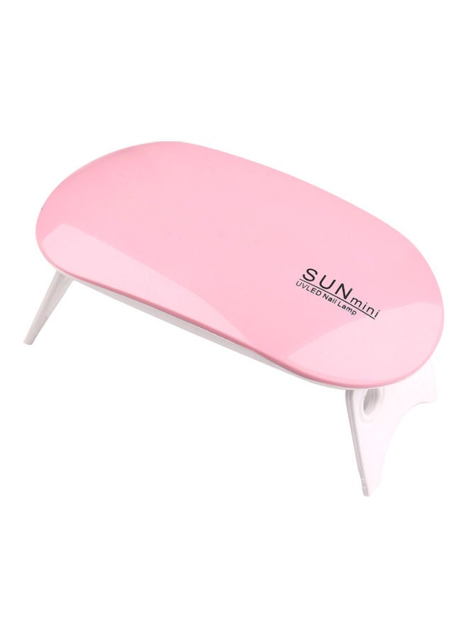 مصباح LED صغير للأظافر مقاوم للأشعة فوق البنفسجية وردي/أبيض - Image 1
