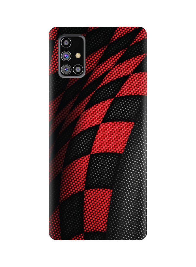 AMC DESIGN Protective Case Cover For Samsung Galaxy M51 Black/Red - Image 1