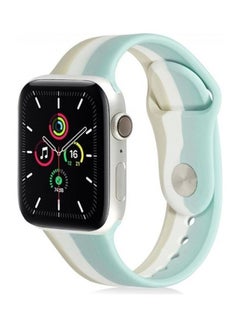 Silicone Band for Apple Watch Series 6 White/Blue