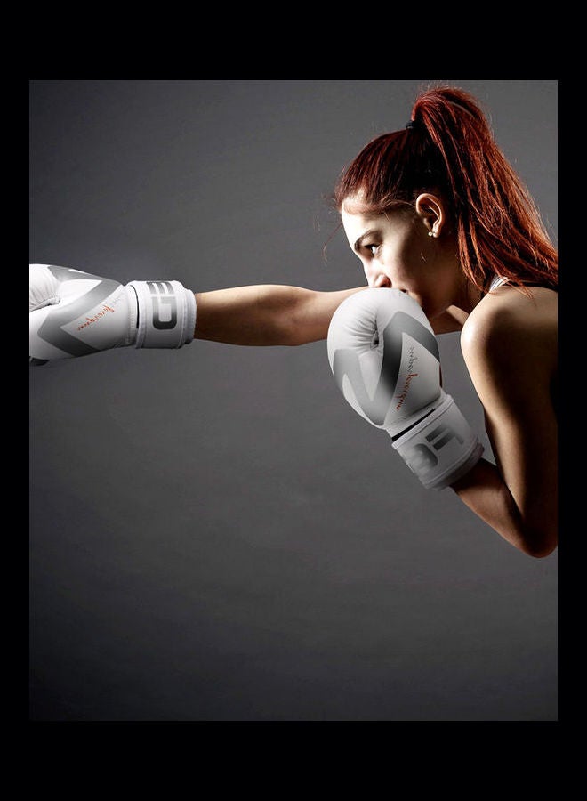 Fitness Boxing Gloves White  - Image 3