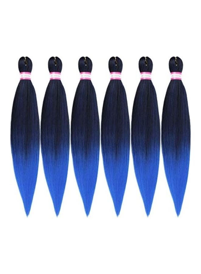 دورساني مجموعة وصلات شعر مضفرة بحجم كبير- 6 قطع متعدد الألوان 20بوصة