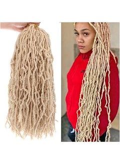 6-Piece Soft Locs Braiding Hair Wig Beige 18inch