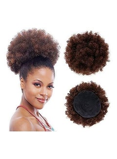 Afro Short Kinky Curly Puff Drawstring Ponytail Hair Bun Extension Multicolour 18inch