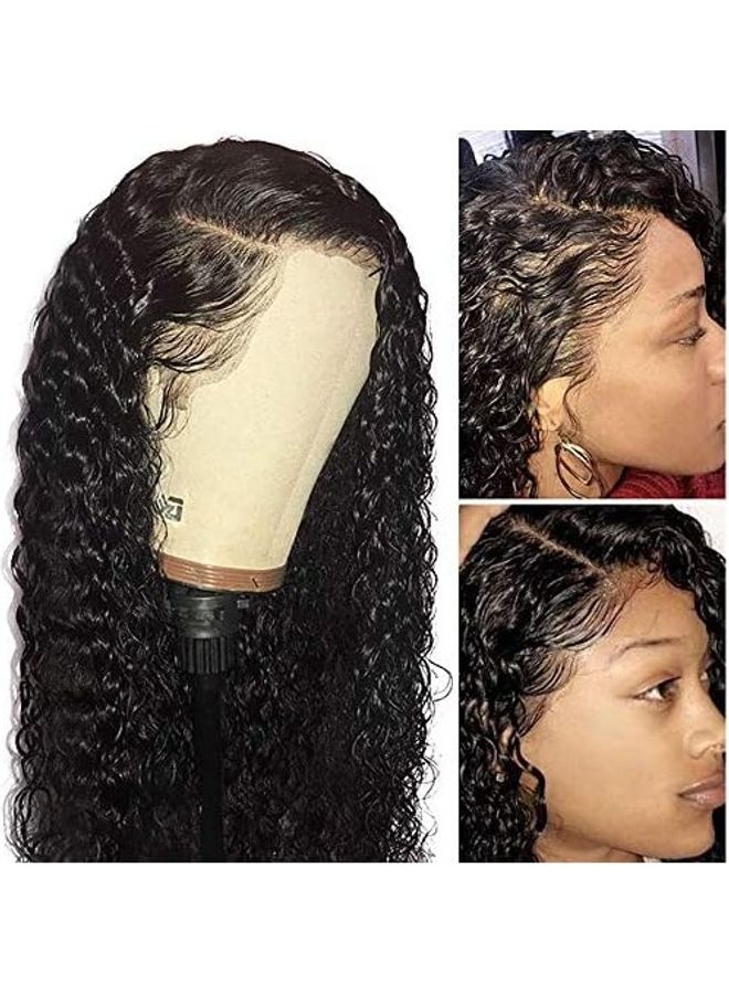 Wet And Wavy Synthetic Lace Wigs For Women Black 18inch