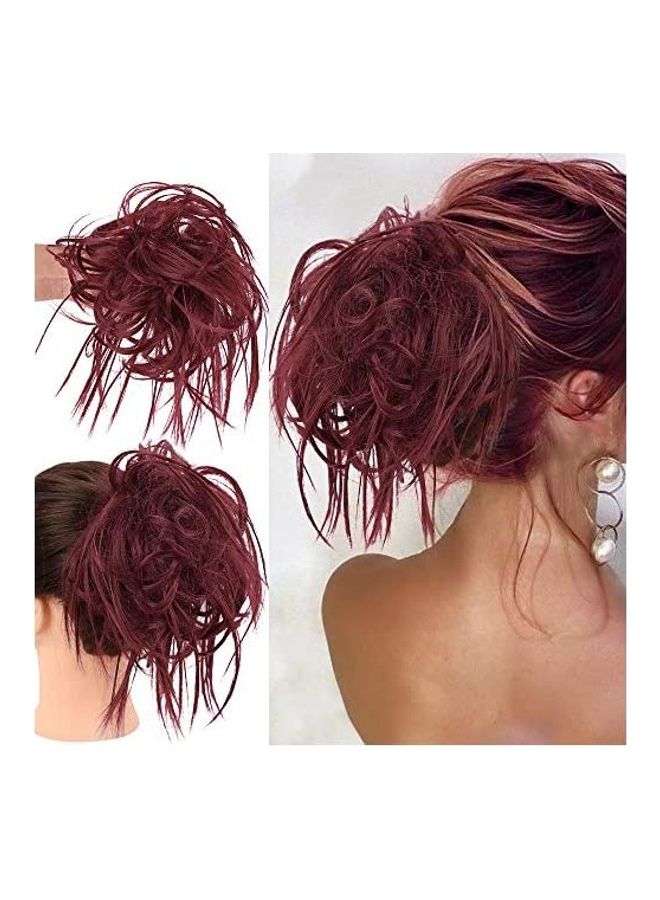 HMD Messy Bun Hair Extension Red 18inch