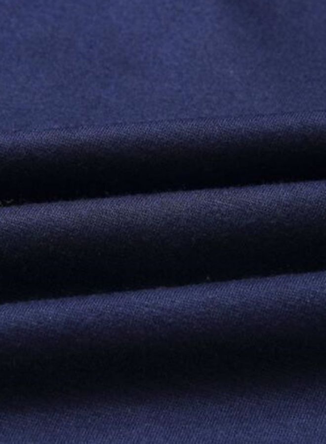 Sharpdo Solid Long Sleeve T-Shirt Navy Blue  - Image 3
