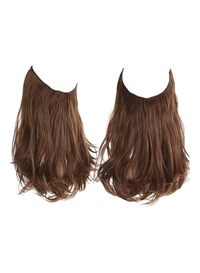 SARLA Short Curly Hair Extension Light Brown 12inch 