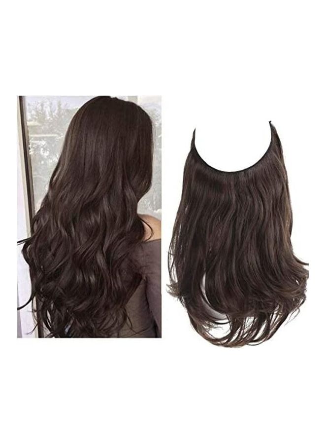 SARLA Short Curly Hair Extension Dark Brown 12inch 