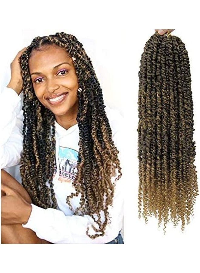 YXCHERISHAIR - 6-Piece Pre-Twisted Crochet Hair Extension Set Beige 22inch - Image 1