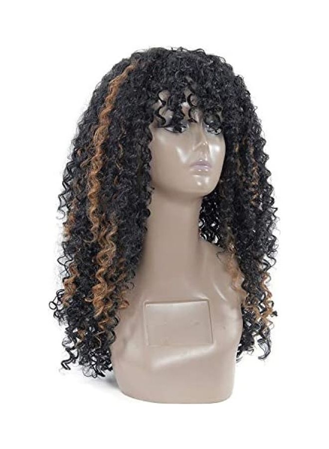 Deep Curly Hair Wig Black/Brown 18inch - v1609242546/N43357278A_1