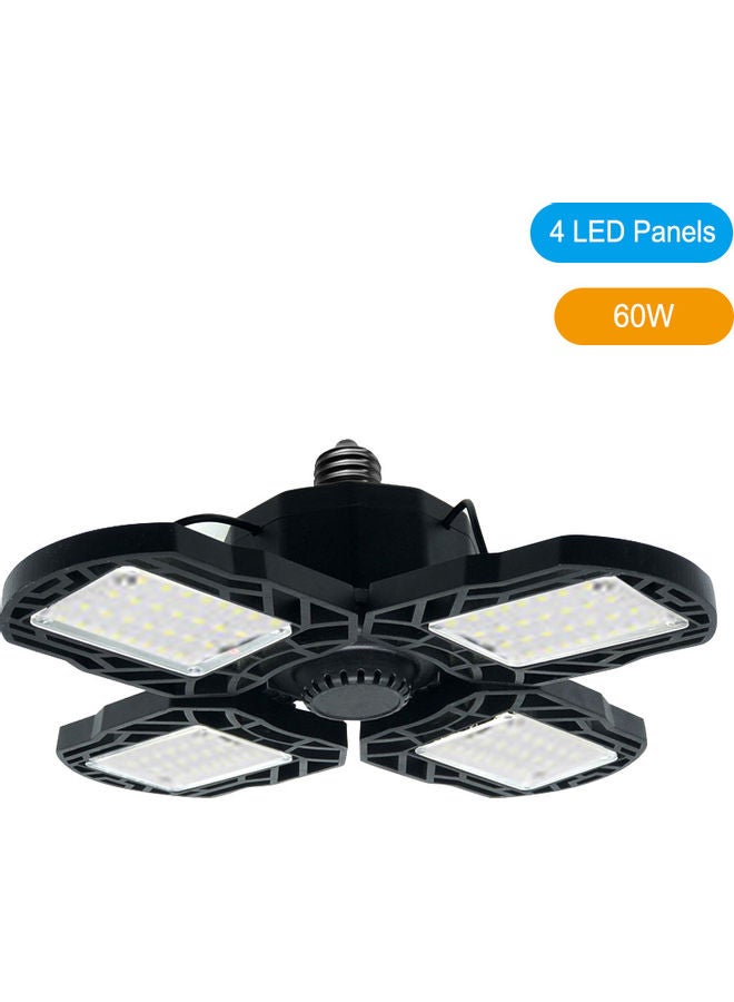 مصباح LED قابلٌ للطي، يحتوي على اربع أوراق من الراتنج . أسود 16.5 x 11.5 x 14.5سم - Image 1