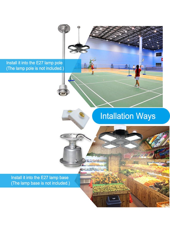 LED Deformation Folding Garage Light Black 16.5x11.5x14.5cm  - Image 5