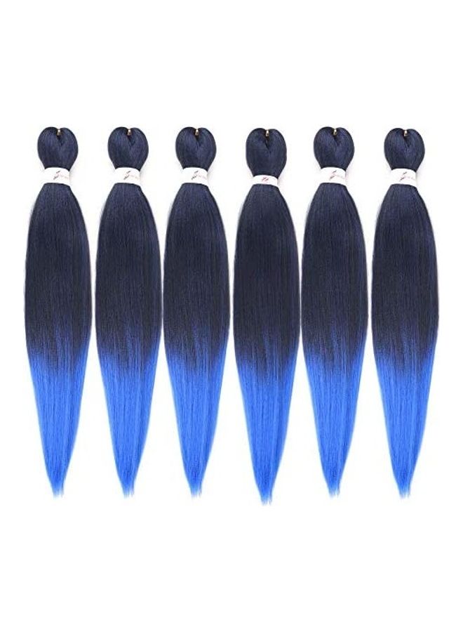 Pack Of 6 Pre-Stretched Braiding Hair Extension Blue 18inch - v1609242786/N43357478A_1