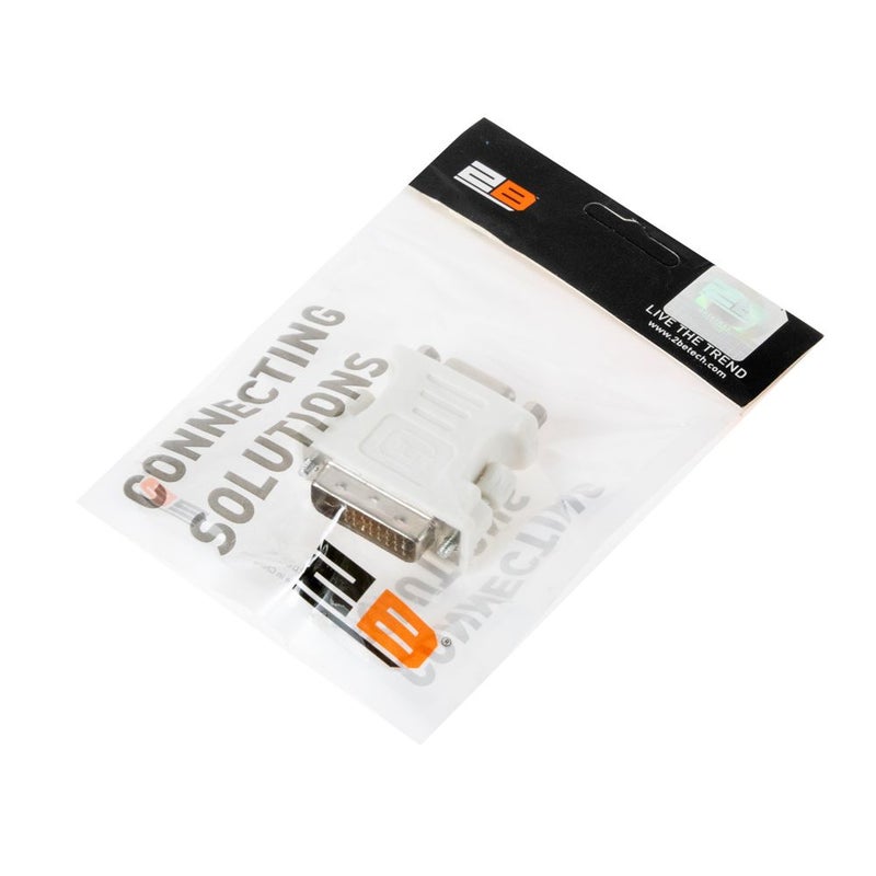 2B DVI To VGA 24+5 Converter White  - Image 3