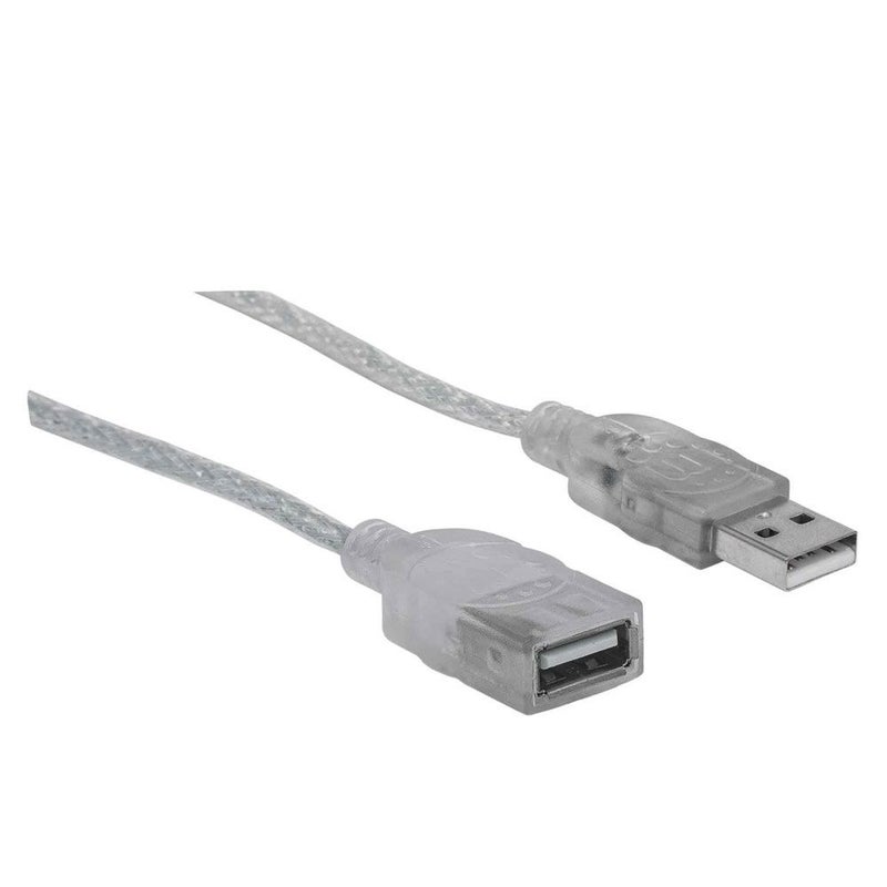 Manhattan Ultra Thin High Speed Type-A Male To Type-A Female Extension Cable Silver  - Image 3