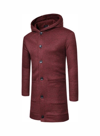 Button Design Hooded Coat Red - v1609250684/N43171851V_2