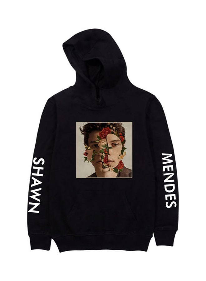Shawn Mendes Printed Hoodie Black