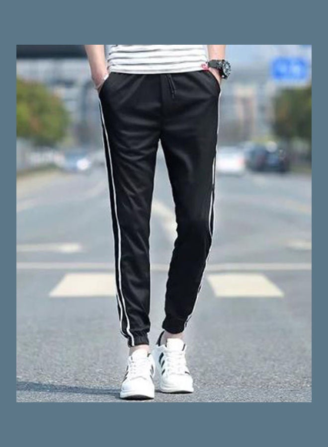 Striped Sweatpants Black/White - Image 1