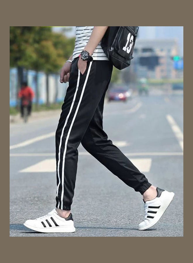 Striped Sweatpants Black/White - Image 4