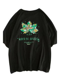Generic Printed T-Shirt Black/Green  - Image 4