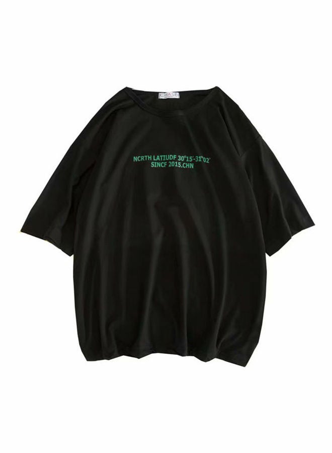Printed T-Shirt Black/Green  - Image 1