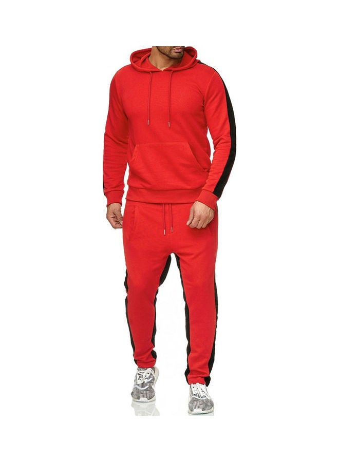 Men Casual Tracksuit Sports Outdoor Red - Image 1