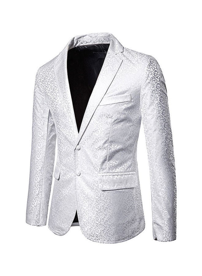 Embossed Craft Blazer White - Image 1