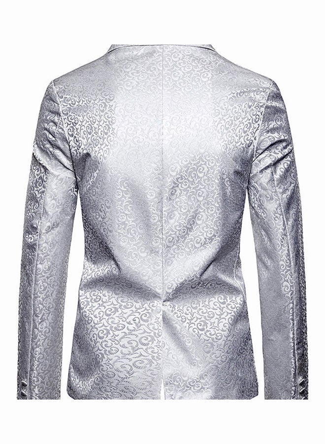 Embossed Craft Blazer White - Image 2