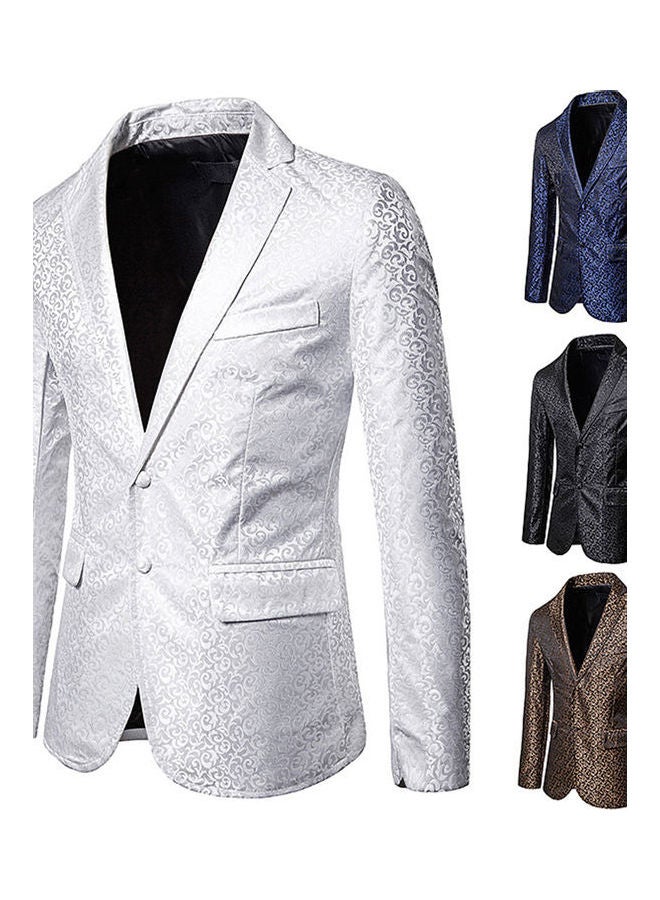 Embossed Craft Blazer White - Image 3