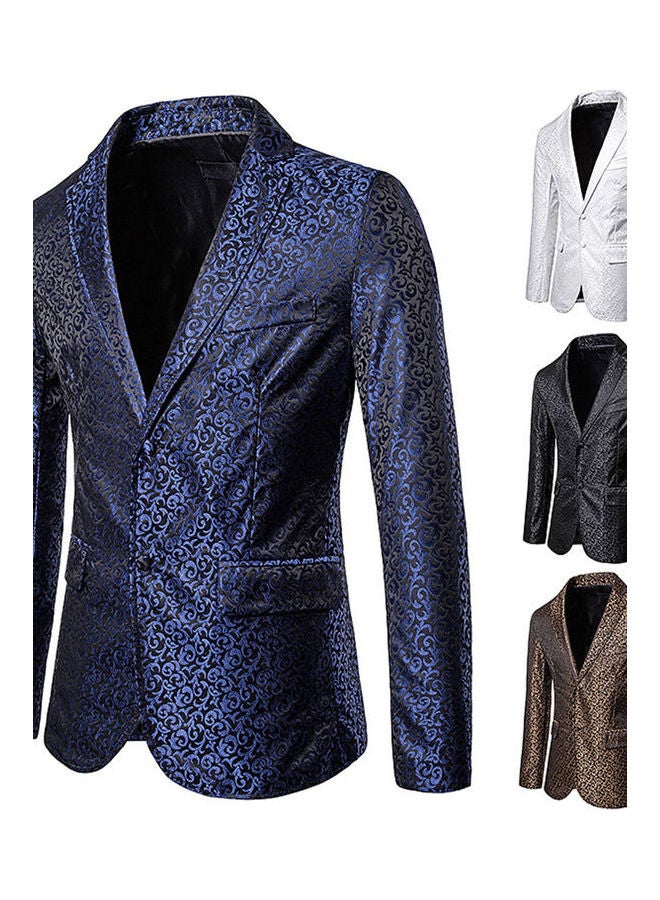 Embossed Craft Blazer White - Image 5