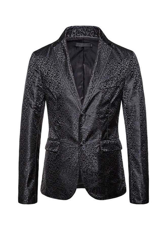 Embossed Craft Blazer Black - Image 1