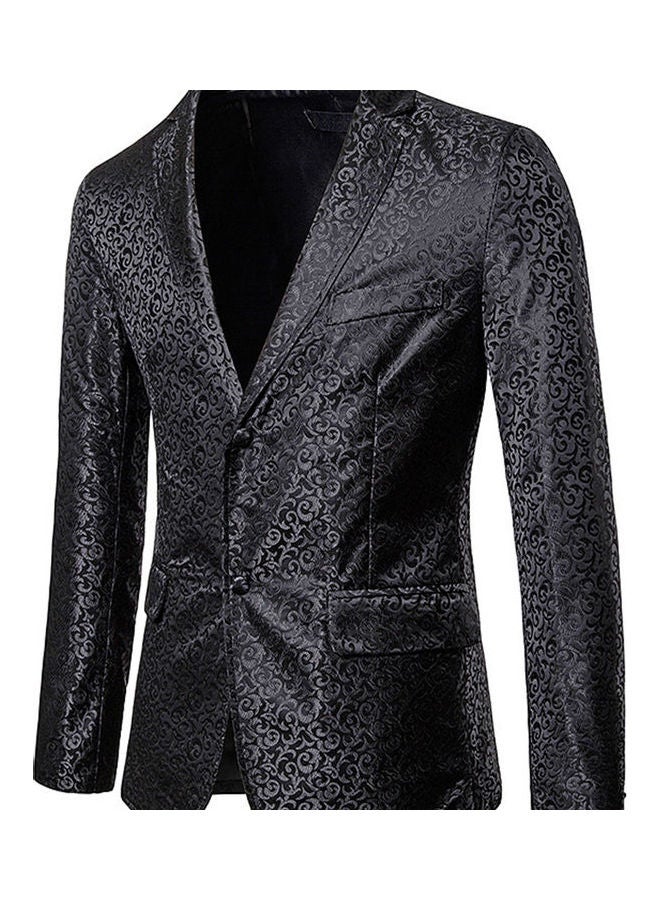 Embossed Craft Blazer Black - Image 3