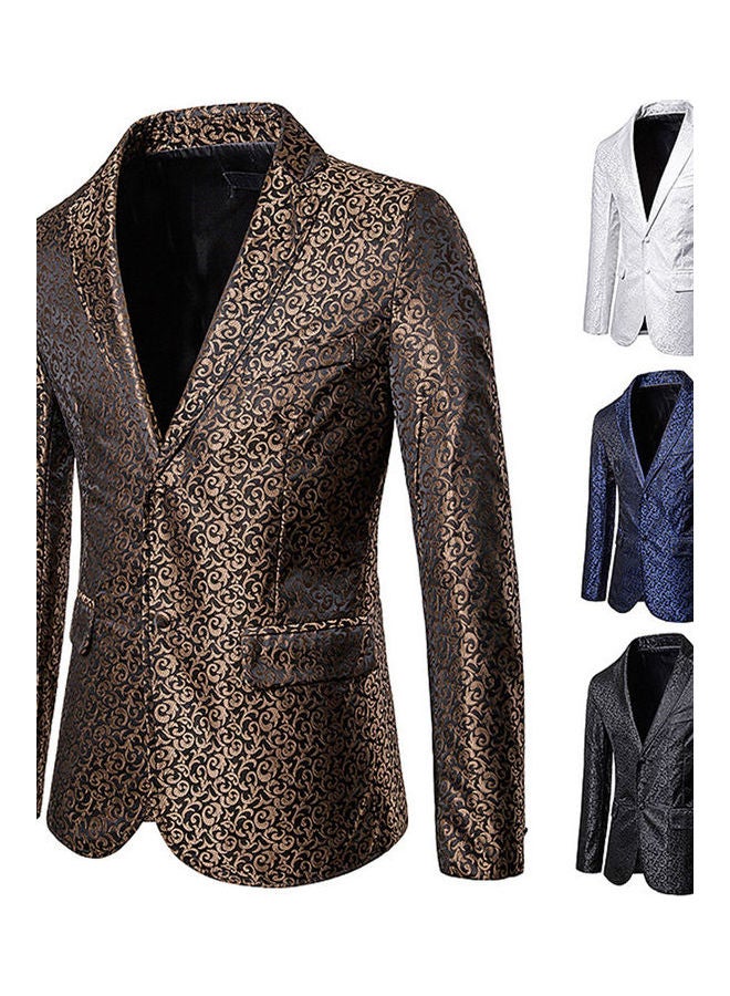 Embossed Craft Blazer Black - Image 5