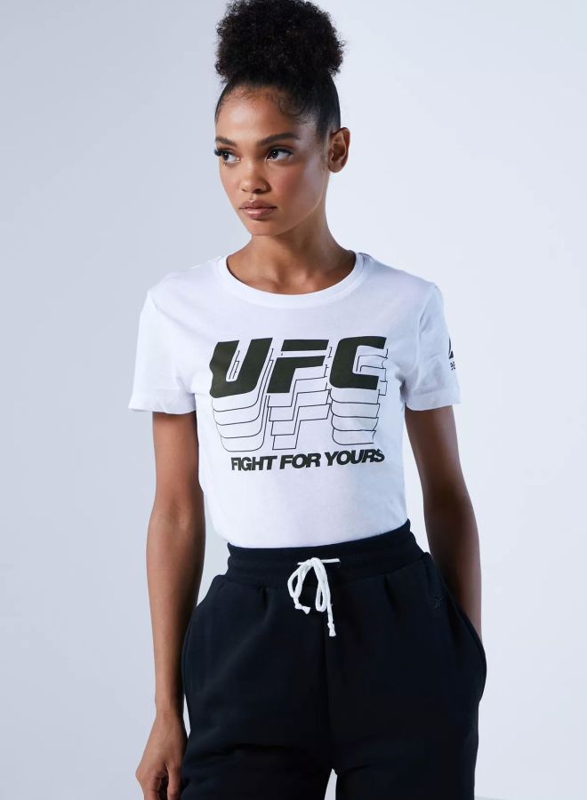 Reebok - UFC Logo T-Shirt White/Black - Image 1