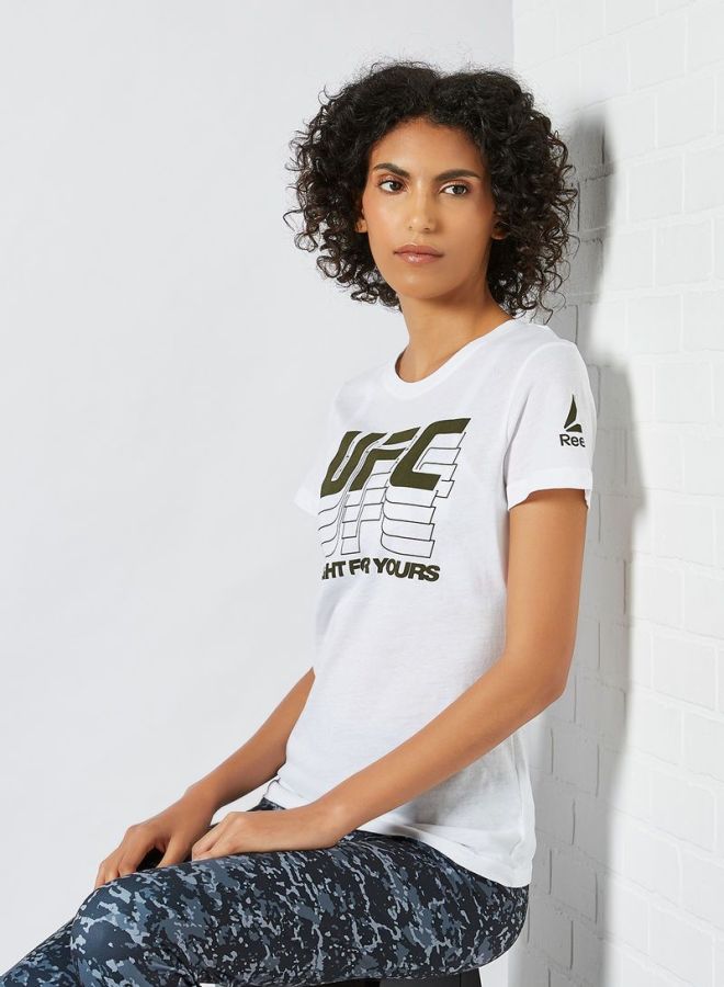 Reebok - UFC Logo T-Shirt White/Black - Image 1