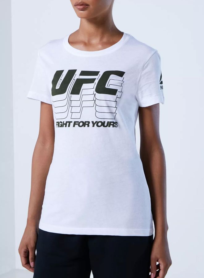 Reebok - UFC Logo T-Shirt White/Black - Image 1