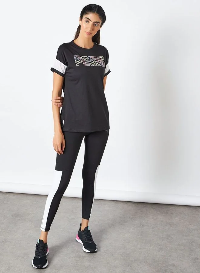 PUMA Feel It Mesh Logo T-Shirt Puma Black