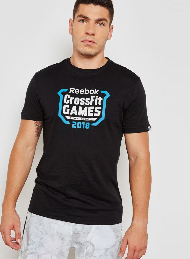 Reebok - Crossfit Games Crest T-Shirt Black/Blue/White - Image 1