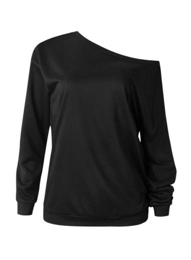 Sharpdo Solid Long Sleeve T-Shirt Black  - Image 1