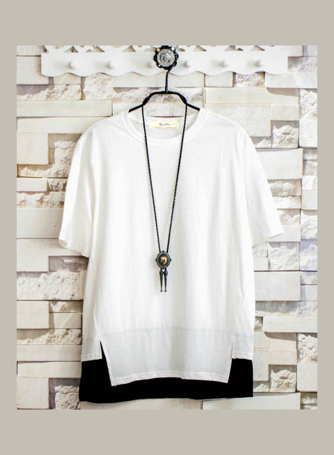 Fake Two-Piece T-Shirt White/Black - Image 1