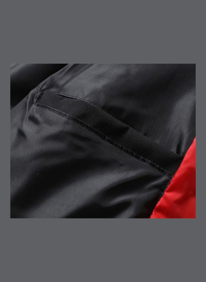 Drawstring Hat Casual Sports Jacket Black/Red  - Image 5