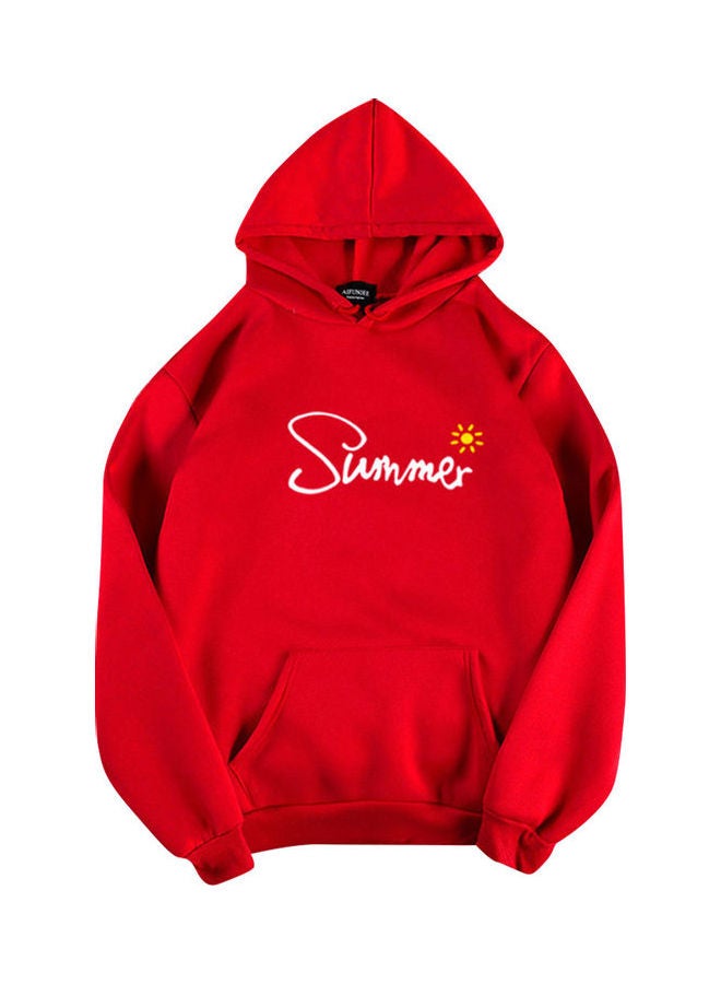 هودي مطبوع أحمر/أبيض - Image 1