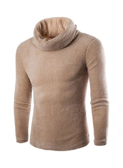 Long Sleeves Turtleneck T-Shirt Khaki