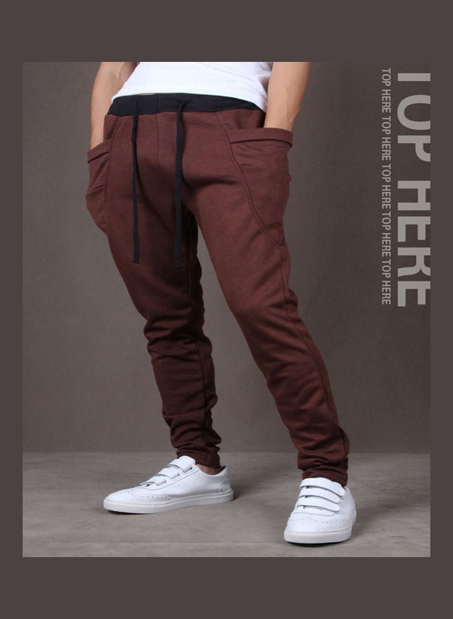 Solid Mid Rise Pants Coffee - Image 3