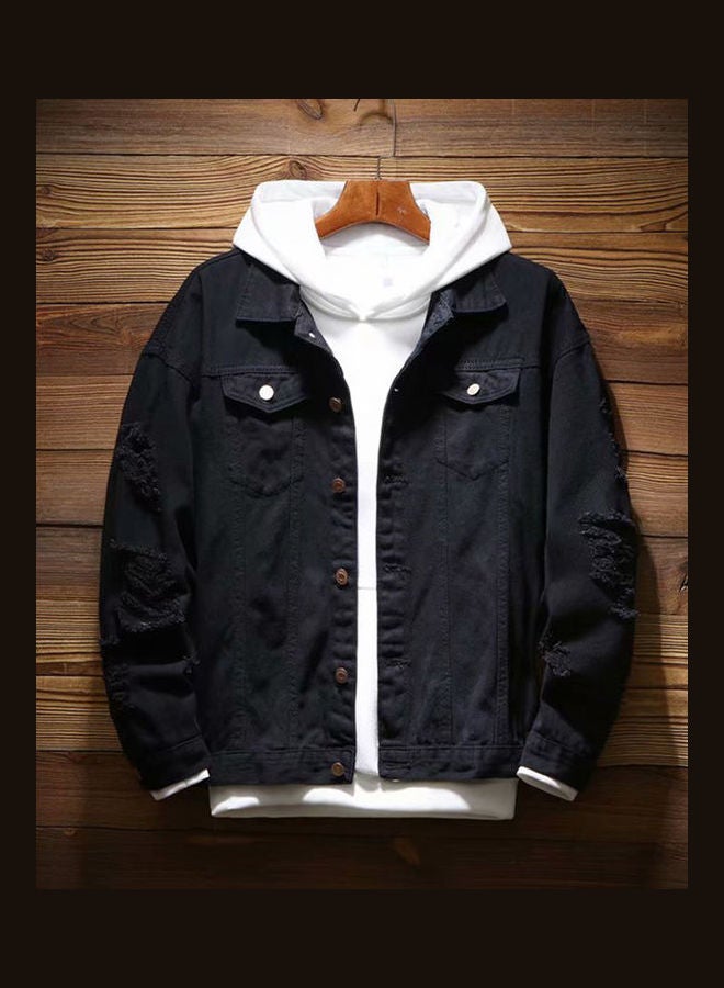 Autumn Casual Jacket Black/White - Image 1