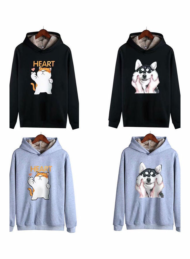 Generic - Autumn Winter Pullover Hooded Sweater Black - Image 1