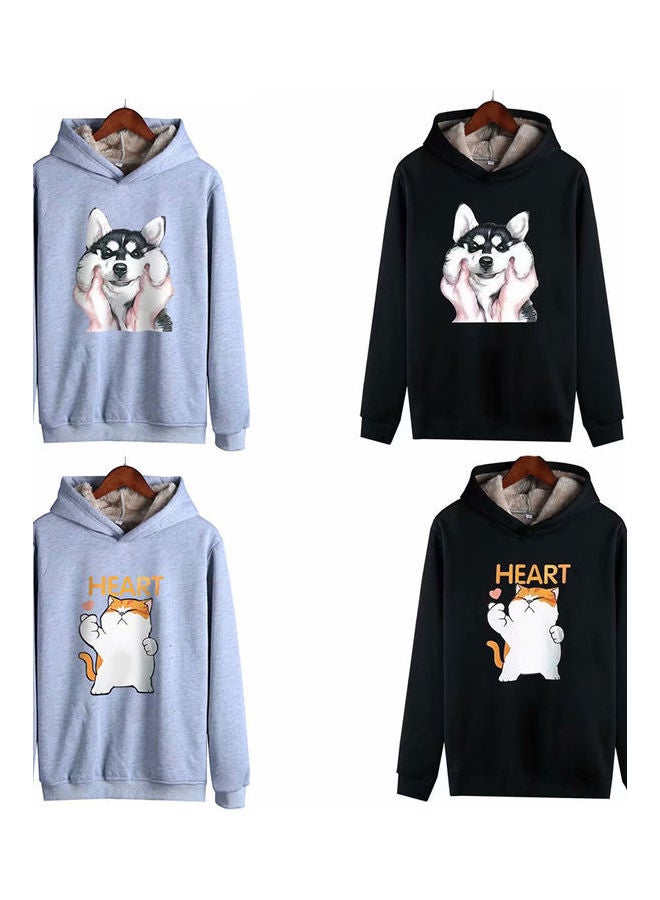 Generic - Autumn Winter Pullover Hooded Sweater Black - Image 1