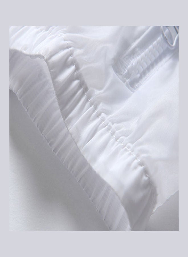 Solid Nylon Hoodie White - Image 3