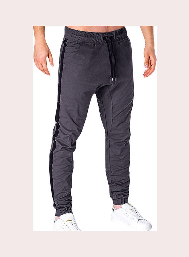 بنطال حمولة سادة رمادي داكن - Image 5